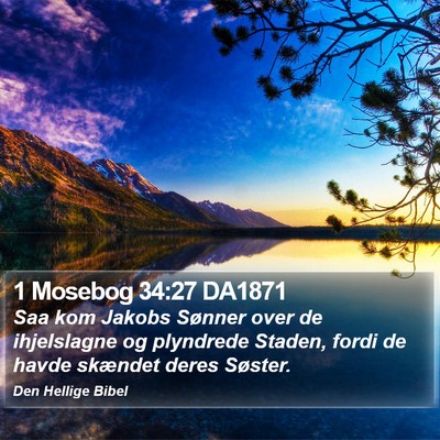 1 Mosebog 34:27 DA1871 Bible Verse Image