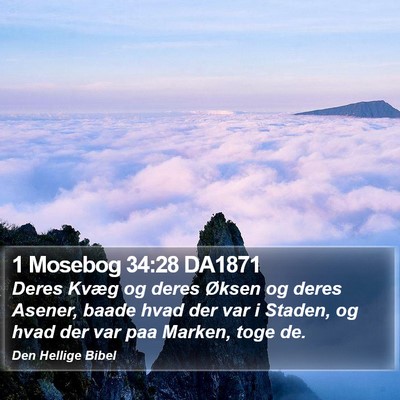 1 Mosebog 34:28 DA1871 Bible Verse Image
