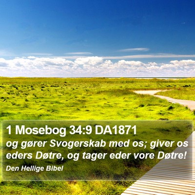 1 Mosebog 34:9 DA1871 Bible Verse Image