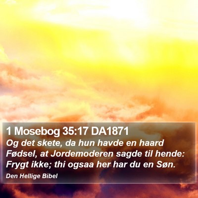 1 Mosebog 35:17 DA1871 Bible Verse Image