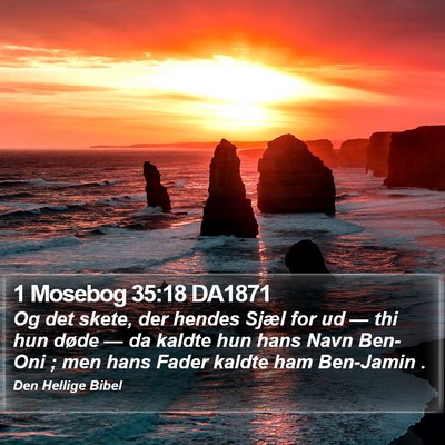 1 Mosebog 35:18 DA1871 Bible Verse Image