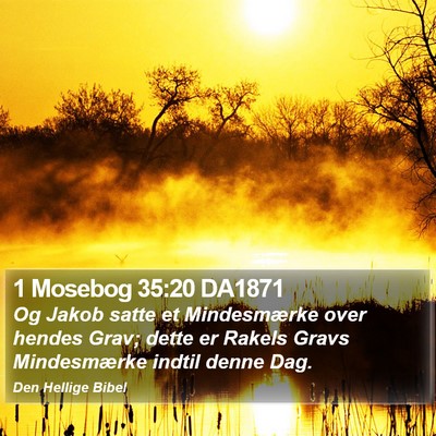 1 Mosebog 35:20 DA1871 Bible Verse Image
