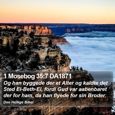 1 Mosebog 35:7 DA1871 Bible Verse Image