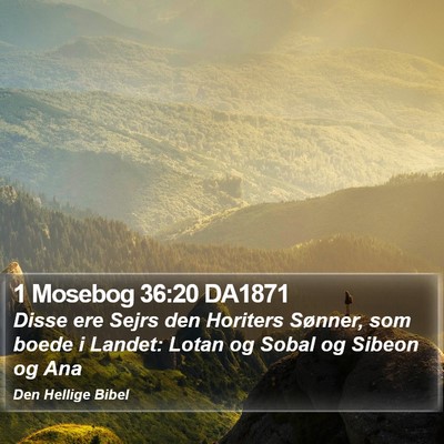 1 Mosebog 36:20 DA1871 Bible Verse Image