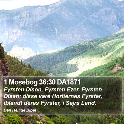 1 Mosebog 36:30 DA1871 Bible Verse Image