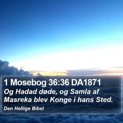 1 Mosebog 36:36 DA1871 Bible Verse Image