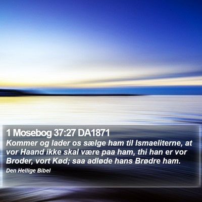 1 Mosebog 37:27 DA1871 Bible Verse Image