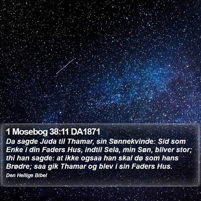 1 Mosebog 38:11 DA1871 Bible Verse Image