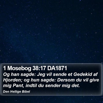 1 Mosebog 38:17 DA1871 Bible Verse Image