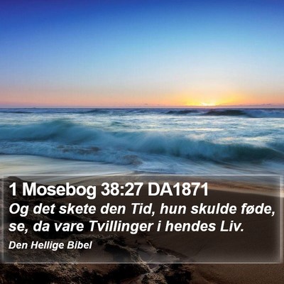 1 Mosebog 38:27 DA1871 Bible Verse Image