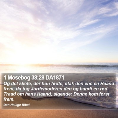 1 Mosebog 38:28 DA1871 Bible Verse Image