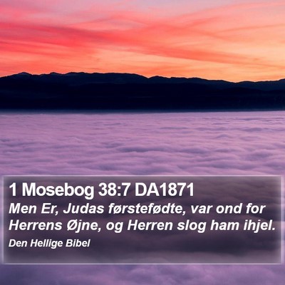 1 Mosebog 38:7 DA1871 Bible Verse Image