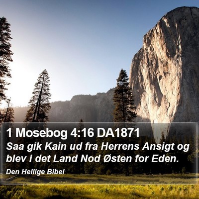 1 Mosebog 4:16 DA1871 Bible Verse Image