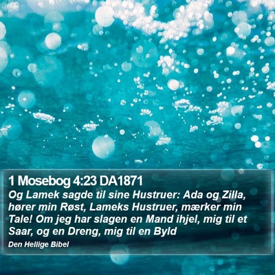 1 Mosebog 4:23 DA1871 Bible Verse Image