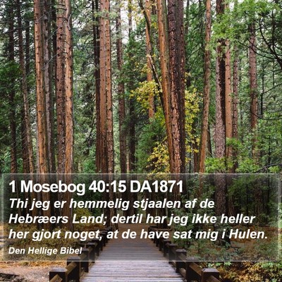 1 Mosebog 40:15 DA1871 Bible Verse Image