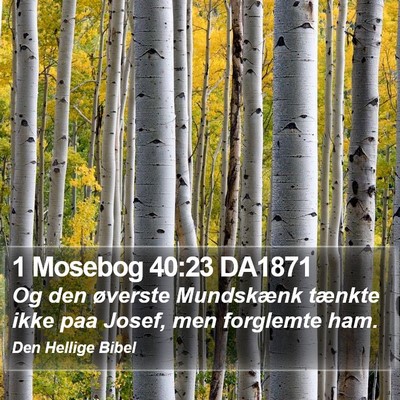 1 Mosebog 40:23 DA1871 Bible Verse Image