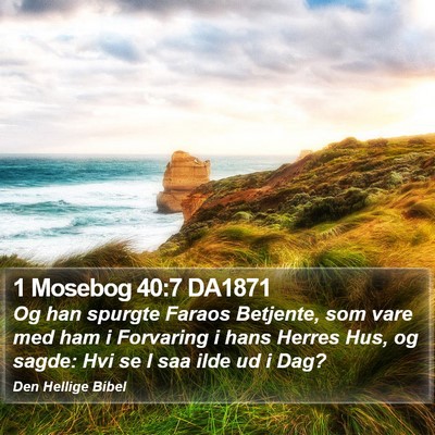 1 Mosebog 40:7 DA1871 Bible Verse Image