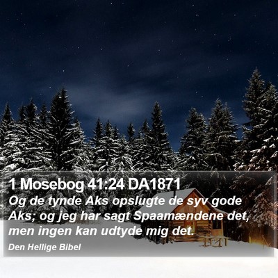 1 Mosebog 41:24 DA1871 Bible Verse Image