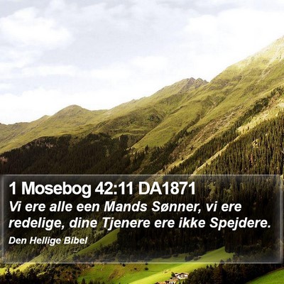 1 Mosebog 42:11 DA1871 Bible Verse Image