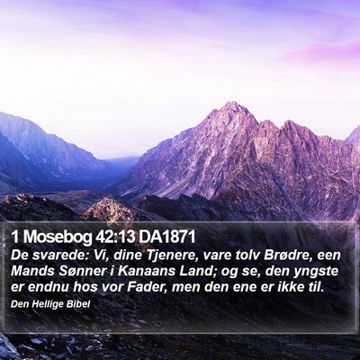 1 Mosebog 42:13 DA1871 Bible Verse Image
