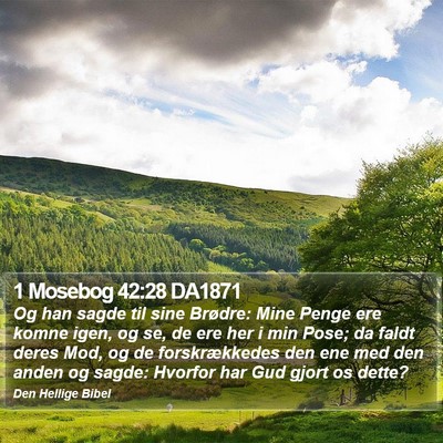 1 Mosebog 42:28 DA1871 Bible Verse Image