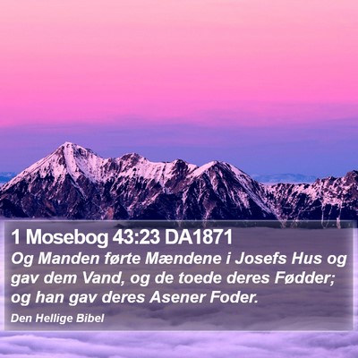 1 Mosebog 43:23 DA1871 Bible Verse Image