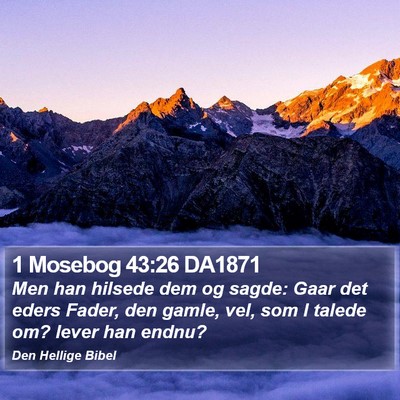 1 Mosebog 43:26 DA1871 Bible Verse Image