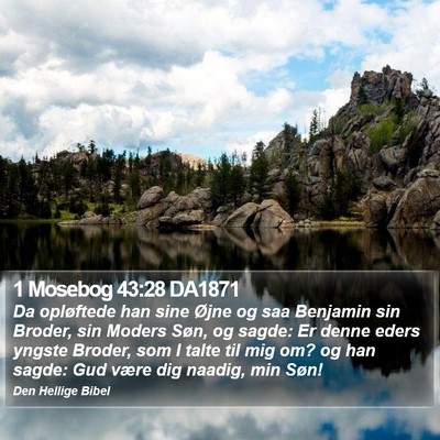 1 Mosebog 43:28 DA1871 Bible Verse Image