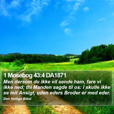 1 Mosebog 43:4 DA1871 Bible Verse Image