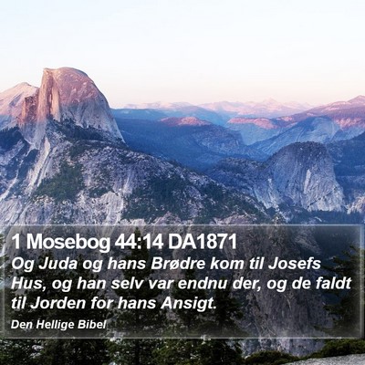 1 Mosebog 44:14 DA1871 Bible Verse Image