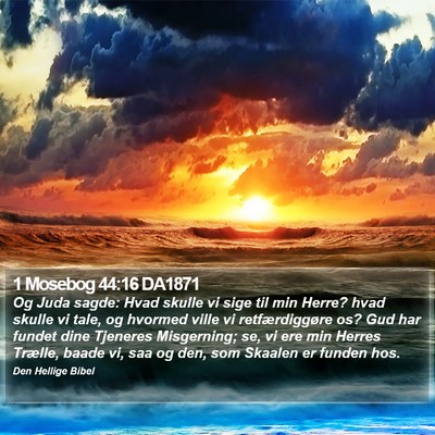 1 Mosebog 44:16 DA1871 Bible Verse Image