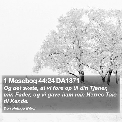 1 Mosebog 44:24 DA1871 Bible Verse Image