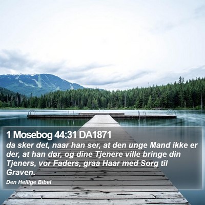 1 Mosebog 44:31 DA1871 Bible Verse Image