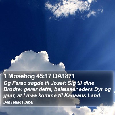 1 Mosebog 45:17 DA1871 Bible Verse Image