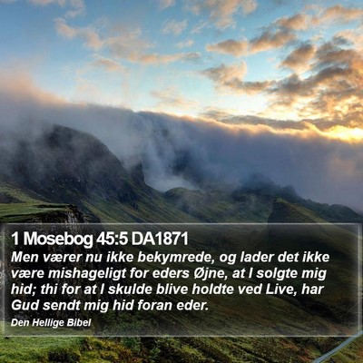 1 Mosebog 45:5 DA1871 Bible Verse Image