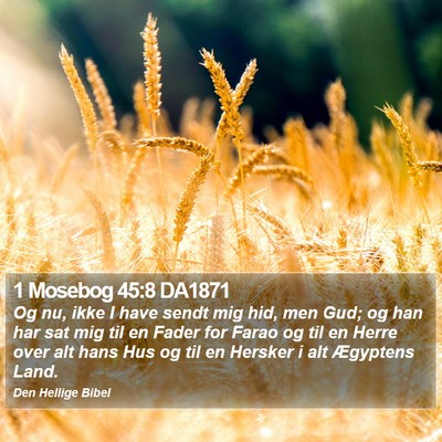 1 Mosebog 45:8 DA1871 Bible Verse Image
