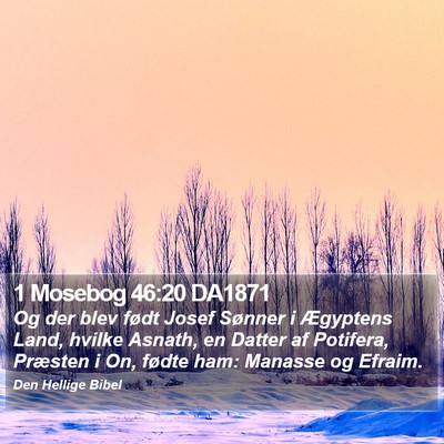 1 Mosebog 46:20 DA1871 Bible Verse Image