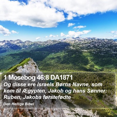 1 Mosebog 46:8 DA1871 Bible Verse Image