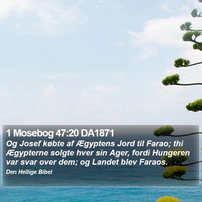 1 Mosebog 47:20 DA1871 Bible Verse Image