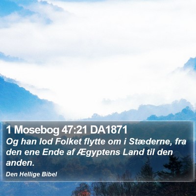 1 Mosebog 47:21 DA1871 Bible Verse Image