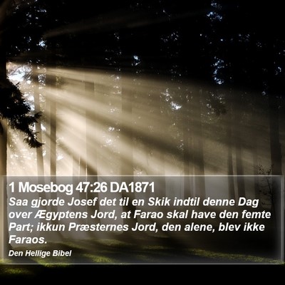 1 Mosebog 47:26 DA1871 Bible Verse Image