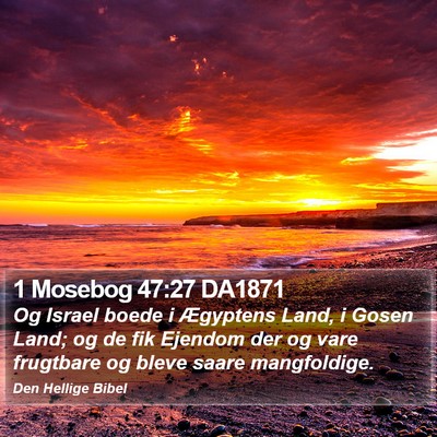 1 Mosebog 47:27 DA1871 Bible Verse Image