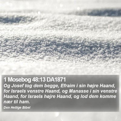 1 Mosebog 48:13 DA1871 Bible Verse Image