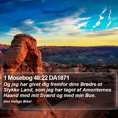 1 Mosebog 48:22 DA1871 Bible Verse Image