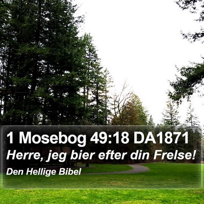 1 Mosebog 49:18 DA1871 Bible Verse Image
