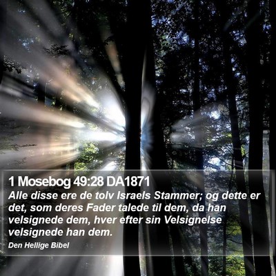 1 Mosebog 49:28 DA1871 Bible Verse Image