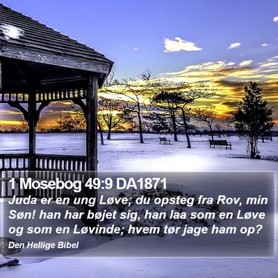 1 Mosebog 49:9 DA1871 Bible Verse Image