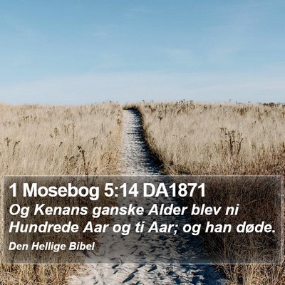 1 Mosebog 5:14 DA1871 Bible Verse Image