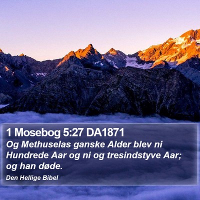1 Mosebog 5:27 DA1871 Bible Verse Image