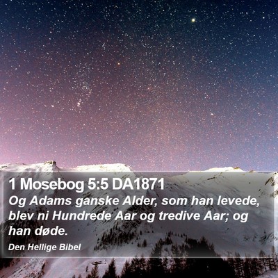 1 Mosebog 5:5 DA1871 Bible Verse Image